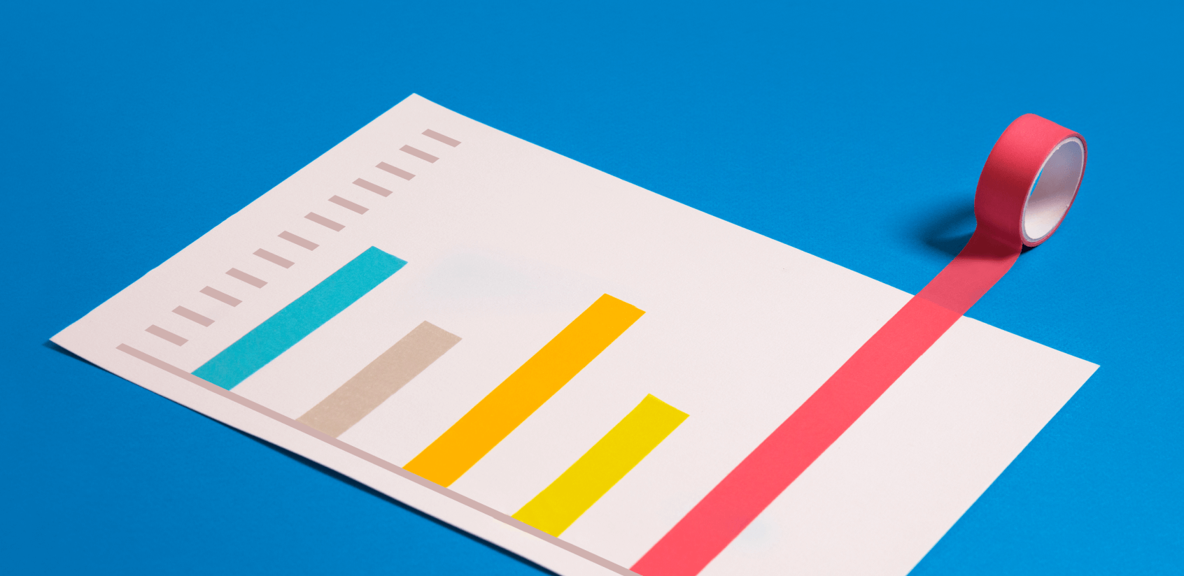 Bar measurement graphs of varying sizes on a sheet of paper.